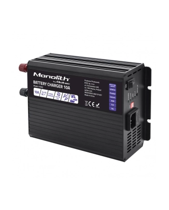 qoltec Inteligentna ładowarka Monolith do akumulatorów LiFePO4 AGM GEL  SLA | 10A | 24V nr 1
