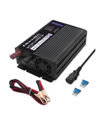 qoltec Inteligentna ładowarka Monolith do akumulatorów LiFePO4 AGM GEL  SLA | 20A | 24V nr 2