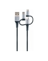 Schwaiger USB-A - USB-C + microUSB Lightning 1.5 m Czarny (LKU100533) - nr 6