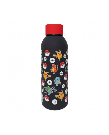 Bidon ze stali nierdzewnej z nadrukiem 3D 500ml Pokemon PK00018 Kids Euroswan