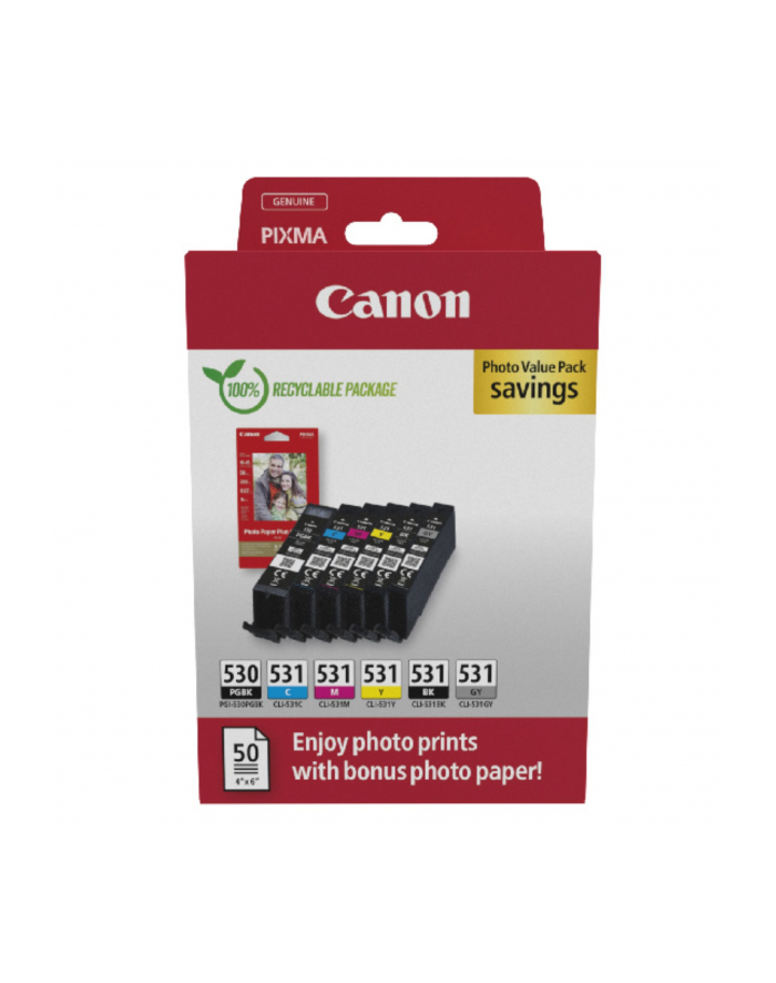 Canon PGI-530 / CLI-531 Photo Value Pack PGBK/C/M/Y/BK/GY główny