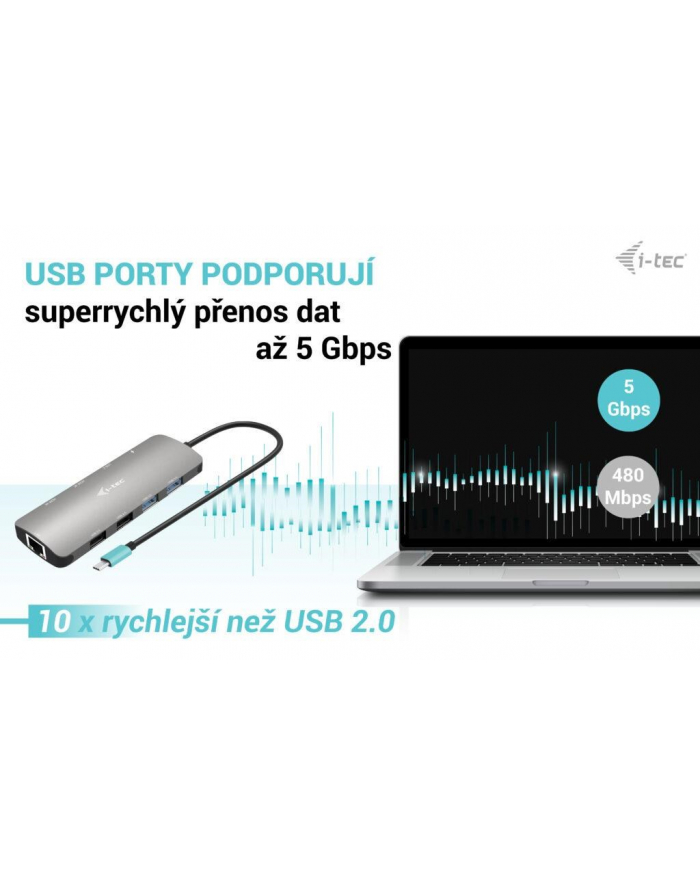 i-tec Stacja dokująca USB-C Metal Nano 2x Display Docking Station Power Delivery100W + Charger 100W główny