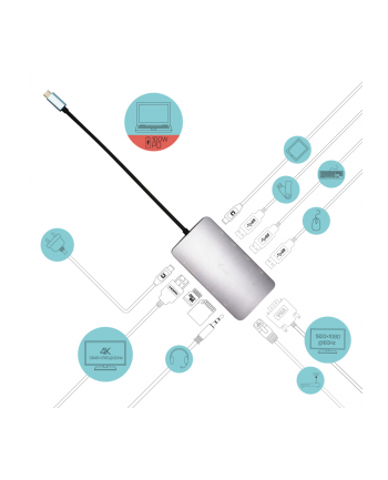 i-tec Stacja dokująca USB-C Metal Nano Dock HDMI/VGA with LAN + Universal Charger 100W