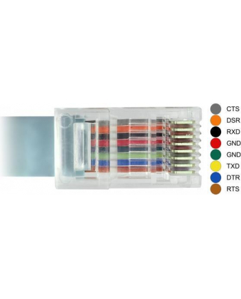 DELOCK  KABEL ADAPTEROWY USB 2.0 ST > SZEREGOWY 1 X RS232 RJ45 ST 1 M SZARY  ()