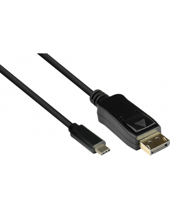 GOOD CONNECTIONS  KABEL ADAPTEROWY - WTYCZKA USB-C DO DISPLAYPORT 1.2 / DP 1.2 WTYCZKA - 4K / UHD @60HZ - MIEDZIANA - 5 M - CZARNY GC-M0108  ()