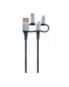 Schwaiger USB-A - USB-C + microUSB Lightning 1.5 m Czarny (LKU100533) - nr 2