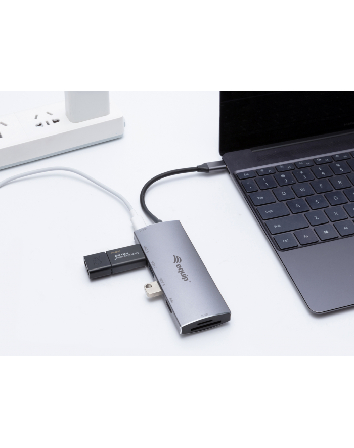 Equip Stacja/replikator Dock USB-C HDMI,3xUSB3.0,SD,TF,60WPD4k30Hz 0.15m si (133482) główny