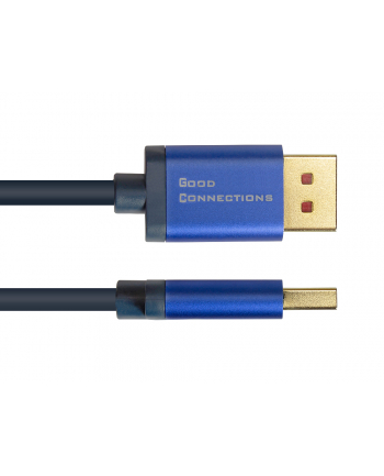 GOOD CONNECTIONS ® SMARTFLEX DISPLAYPORT 1.4 DO HDMI 2.0 KABEL - 4K UHD @60HZ RGB / 4:4 - PRZEWODNIK MIEDZIANY, OBUDOWA ALUMINIOWA - BARDZO ELASTYCZNA