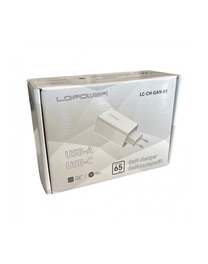 Ładowarka Lc Power Gan 1X Usb-A Usb-C (Lc-Ch-Gan-65) (11098591) główny