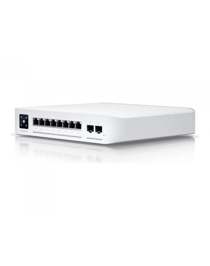 ubiquiti Przełącznik UniFi  8 PoE USW-PRO-8-POE, 6 portów 1 GbE PoE+,              2 porty 1 GbE PoE++, 2 porty 10G SFP+, 120W główny