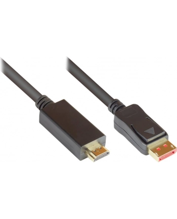 Good Connections Premium Displayport 1.4 Do Hdmi 2.0 Kabel Przyłączeniowy/Adapter - 4K / Uhd @ 60Hz Adaptera Potrójny Ekranowanie Pozłacane