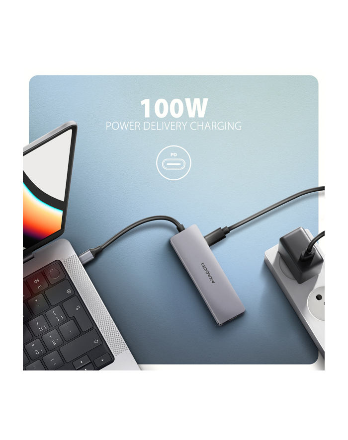 axagon HMC-5H60 2xUSB-A HDMI4K 1x USB-C PD100W USB-C główny