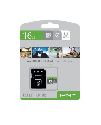 pny Karta pamięci MicroSDHC Elite 16GB P-SDU32GU185GW-GE