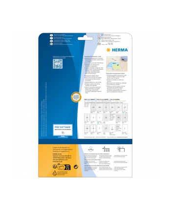 Herma Etykiety foliowe 4681 A4 66 x 33.8mm folia przezroczysta matowa 600 szt 4681