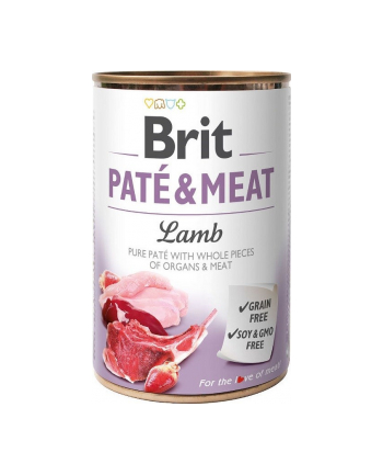 Karma BRIT PATÉ 'amp; MEAT z jagnięciną - mokra karma dla psa 400g