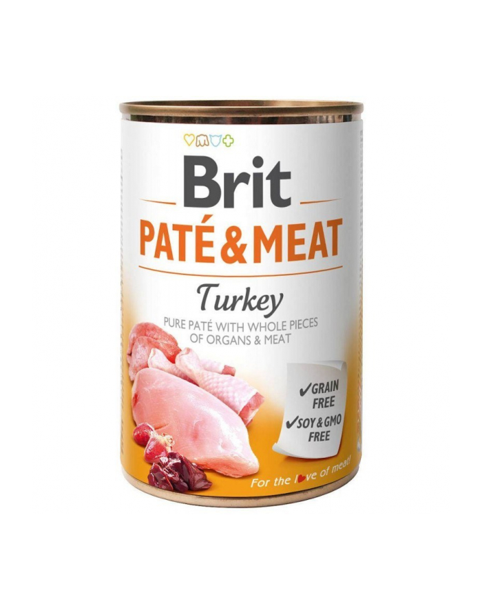 Karma BRIT PATÉ 'amp; MEAT z indykiem - mokra karma dla psa 400g główny