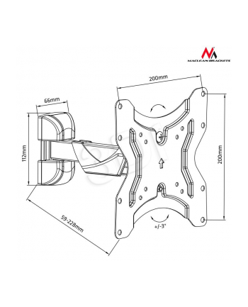 Uchwyt Maclean MC-741 (Obczerwonyowy; 13''; - 42'';; max 25kg)