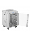 LANBERG szafa Rack stojąca 19/15U 600x600 szara drzwi szklane LCD flat pack V2 - nr 10