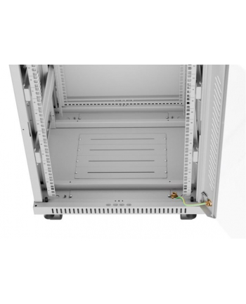 LANBERG szafa Rack stojąca 19/15U 600x600 szara drzwi szklane LCD flat pack V2