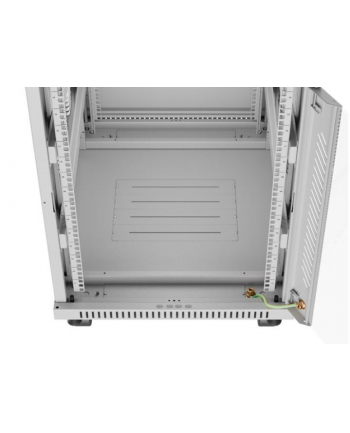 LANBERG free standing rack 19inch cabinet 15U 600x800 glass door LCD flat pack Kolor: CZARNY