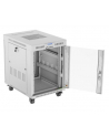LANBERG free standing rack 19inch cabinet 15U 600x800 glass door LCD flat pack Kolor: CZARNY - nr 7