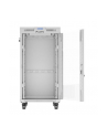 LANBERG szafa Rack stojąca 19/22U 600x800 szara drzwi szklane LCD flat pack V2 - nr 11