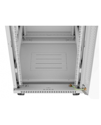 LANBERG szafa Rack stojąca 19/22U 600x800 szara drzwi szklane LCD flat pack V2