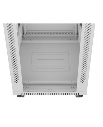 LANBERG szafa stojąca 19/42U 600x800 drzwi szklane LCD flat pack szara V2