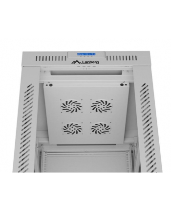 LANBERG szafa stojąca 19/42U 600x800 drzwi szklane LCD flat pack szara V2