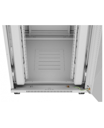 LANBERG szafa stojąca 19/42U 800x1000 drzwi szklane LCD flat pack szara V2