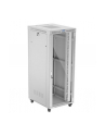 LANBERG szafa stojąca 19/42U 800x1000 drzwi szklane LCD flat pack szara V2 - nr 1