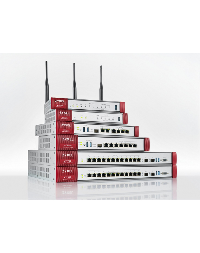 Firewall Zyxel ATP100 1xWAN 3xLAN 1xWAN/LAN SPI firewall: 1000 Mbps Max IPsec VPN: 50 główny