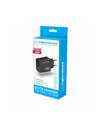 ESPERANZA ŁADOWARKA SIECIOWA 45W USB-C PD EZC108K