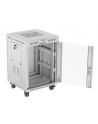 LANBERG szafa Rack stojąca 19/15U 600x600 szara drzwi szklane LCD flat pack V2 - nr 10