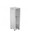 LANBERG szafa stojąca 19/42U 600x800 drzwi szklane LCD flat pack szara V2 - nr 1