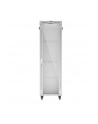 LANBERG szafa stojąca 19/42U 600x800 drzwi szklane LCD flat pack szara V2 - nr 7