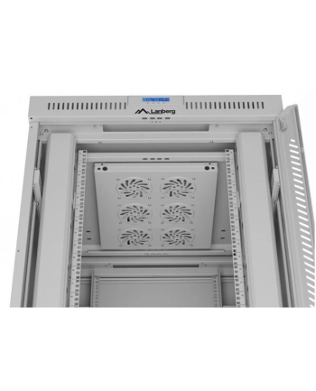 LANBERG szafa stojąca 19/42U 800x1000 drzwi szklane LCD flat pack szara V2 nr 1