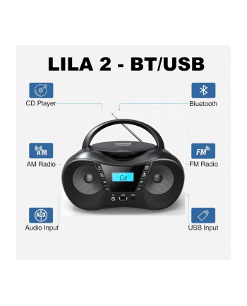 eltra Radioodtwarzacz CD LILA2 USB/BT czarny