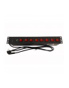techly Listwa Rack 19 15U, 8x gniazdo UNEL tył, 8x wyłącznik przód - nr 6