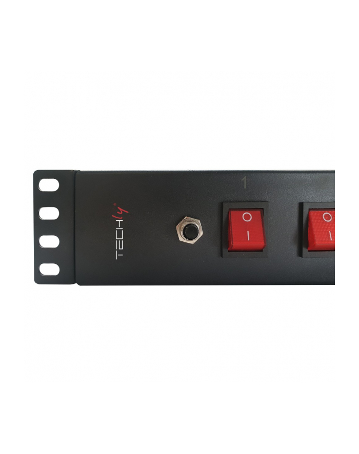 techly Listwa Rack 19 15U, 8x gniazdo UNEL tył, 8x wyłącznik przód główny