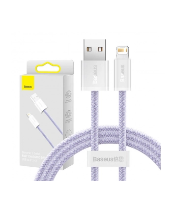 Baseus Dynamic 2 USB do Lightning, 2.4A, 1m (fioletowy)