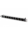 digitus Listwa zasilająca PDU 19' Rack, 8x gniazdo ze stykami ochronnymi unischuko 16A/230V, 1x wtyczka IEC C20, 16A, przewód zasilający 2 m, Aluminiowa - nr 1