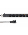 digitus Listwa zasilająca PDU 19' Rack, 8x gniazdo ze stykami ochronnymi unischuko 16A/230V, 1x wtyczka IEC C20, 16A, przewód zasilający 2 m, Aluminiowa - nr 3