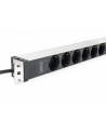 digitus Listwa zasilająca PDU 19' Rack, 8x gniazdo ze stykami ochronnymi unischuko 16A/230V, 1x wtyczka IEC C20, 16A, przewód zasilający 2 m, Aluminiowa - nr 4
