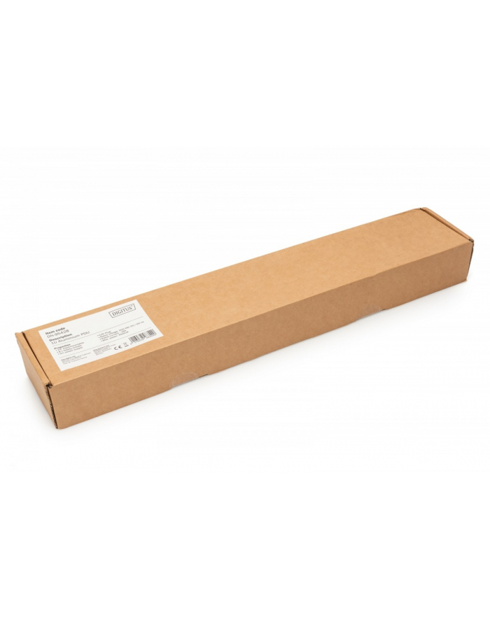 digitus Listwa zasilająca PDU 19' Rack, 8x gniazdo ze stykami ochronnymi unischuko 16A/230V, 1x wtyczka IEC C20, 16A, przewód zasilający 2 m, Aluminiowa główny