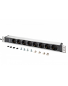 digitus Listwa zasilająca PDU 19' Rack, 8x gniazdo ze stykami ochronnymi unischuko 16A/230V, 1x wtyczka IEC C20, 16A, przewód zasilający 2 m, Aluminiowa - nr 7