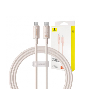 Baseus USB-C do USB-C Habitat Series 100W, 1m (różowy)