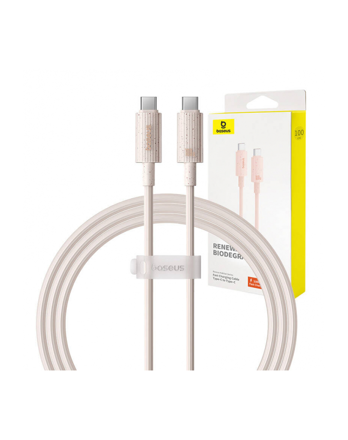 Baseus USB-C do USB-C Habitat Series 100W, 1m (różowy) główny
