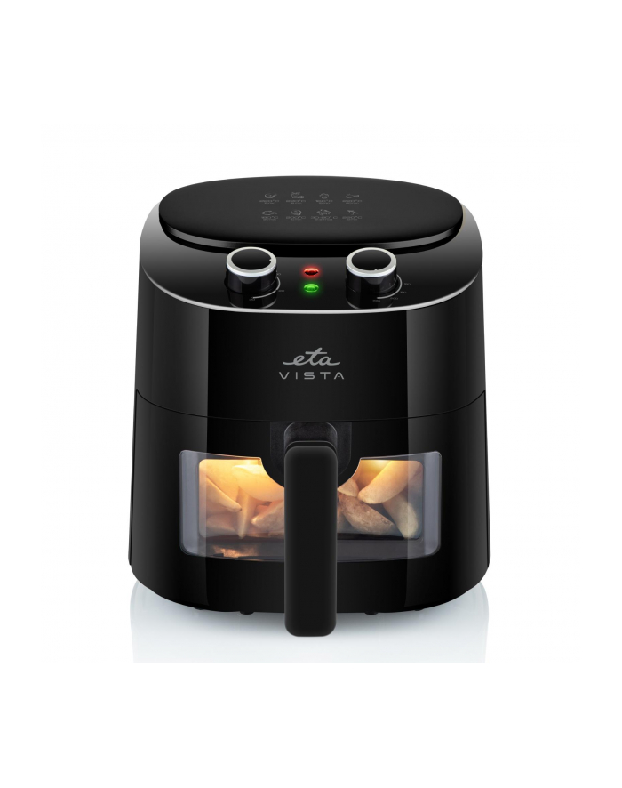 ETA Vista 016890000 czarny Moc [W]: 1300 | Pojemność koszyka [l]: 4,3 | Zakres temperatur: 160-220°C | Kolor: czarny główny