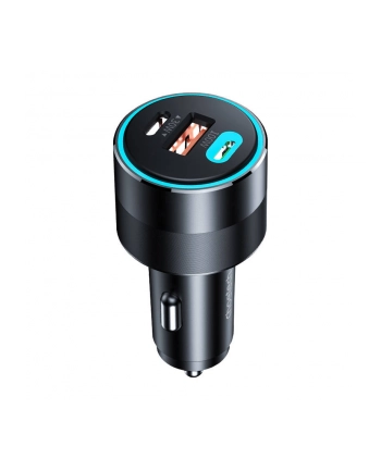 Choetech TC0011 130W 2x USB C 1x USB A (czarna) ładowarka samochodowa
